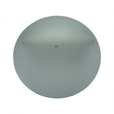 Cristal para plafón, en acabado ácido, con taladro central Ø 10 mm, diámetro Ø 30 cm, altura 5.7 cm.