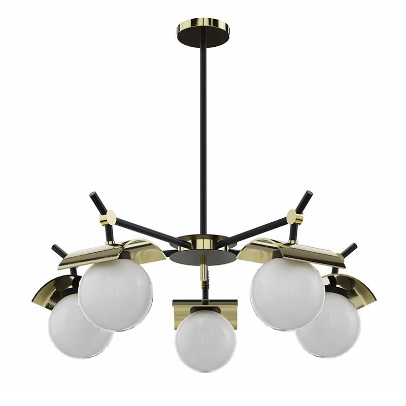 Lámpara de techo 5 luces colección Odet es una pieza elegante y moderna.