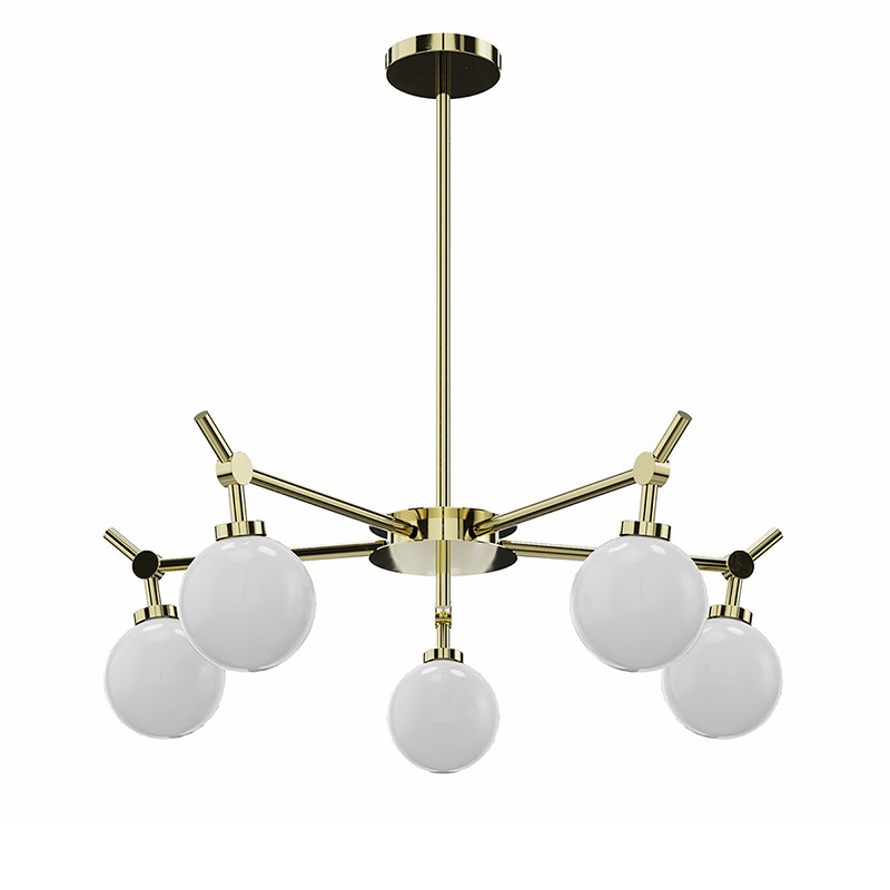 Lámpara de techo clásica 5 luces de la colección Aulne es una pieza elegante y sofisticada
