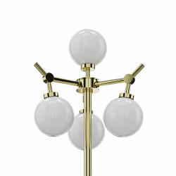Lámpara de pie de salón clásica 4 luces, colección Aulne, con 4 luces es una pieza elegante y atemporal