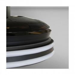 Ventilador de techo de palas plegables color negro traslucido con motor DC.