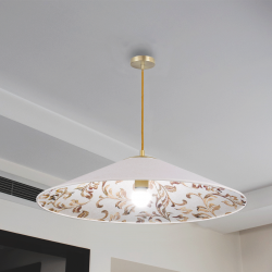 La lámpara de techo colgante, serie Darin Doré, es una elegante luminaria que aporta un toque de sofisticación