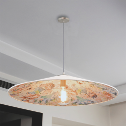 Lámpara de techo colgante Darin Flor es una luminaria alegre y colorida que aporta un toque de vitalidad a cualquier espacio.