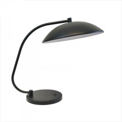 Lámpara de mesa tipo flexo, colección Loira, estructura metálica en acabado negro, 1 luz, portalámparas GX53, pantalla metálica