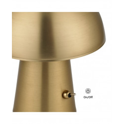 Lámpara de sobremesa moderna y elegante de la colección Kent. La lámpara está fabricada en metal con un acabado latón