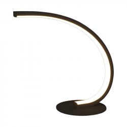 Lámpara de sobremesa moderna y elegante de la colección Naquel. La lámpara está fabricada en metal con un acabado negro
