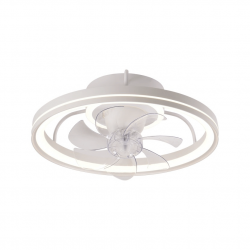El ventilador de techo con luz de la colección Tom Blanco es un modelo moderno y elegante que combina funcionalidad y estilo.