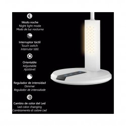 La lámpara Flexo LED Tilba Blanco es una lámpara de escritorio moderna y funcional.